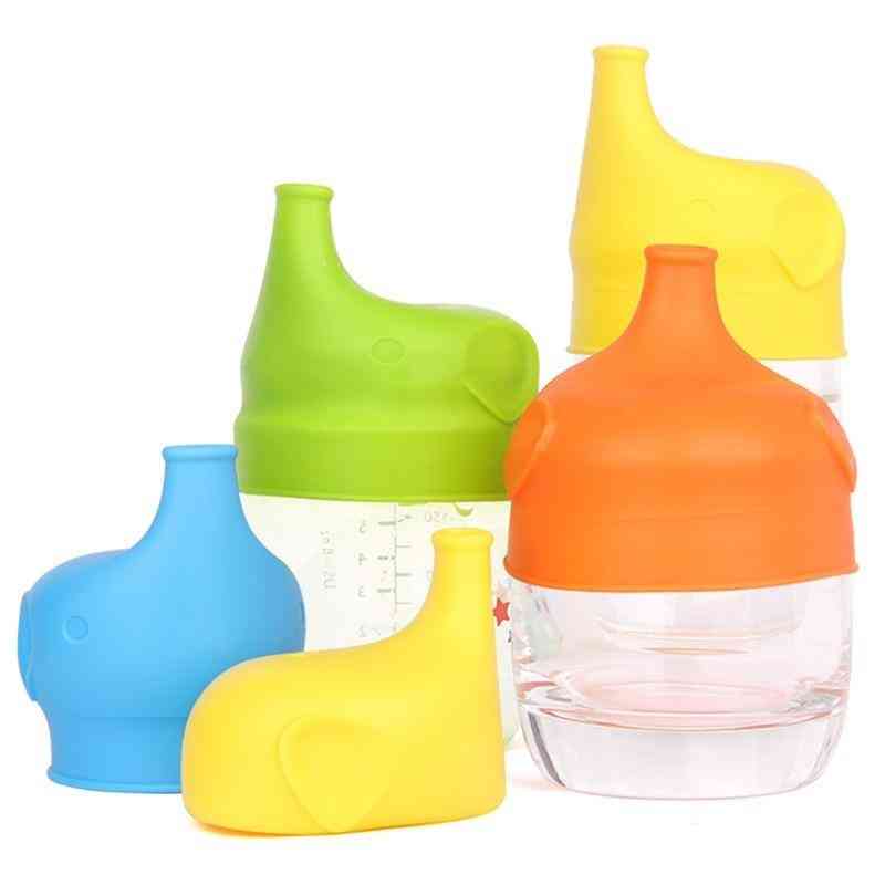 Silicone Sippy Lids Reusable Stretchable Leakproof For Bottle Feeding