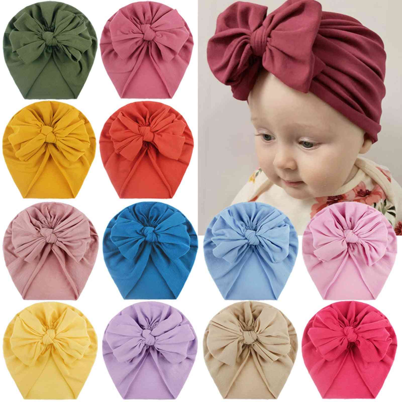 Blend Hair Bow Knot Kids Infant Turban Hat