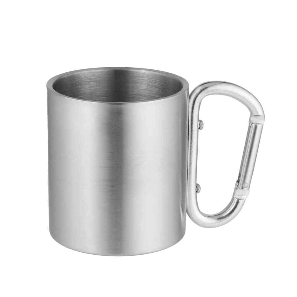 Steel Cup For Camping Traveling, Outdoor Double Wall Mug