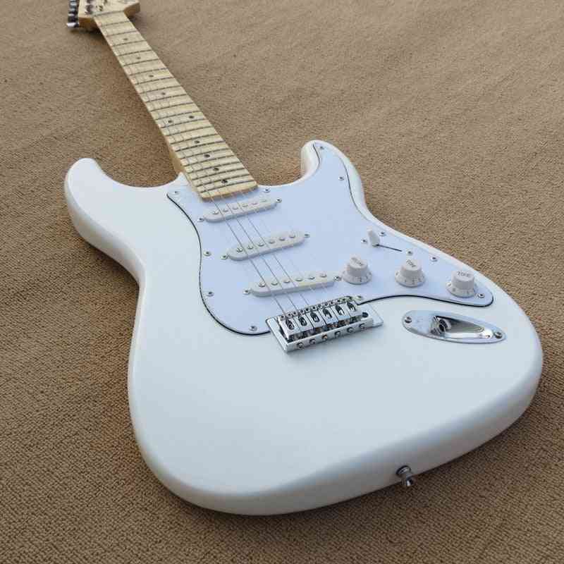 Vintage White Yngwie Malmsteen Scalloped Big Head St 6 Strings Electric Guitar