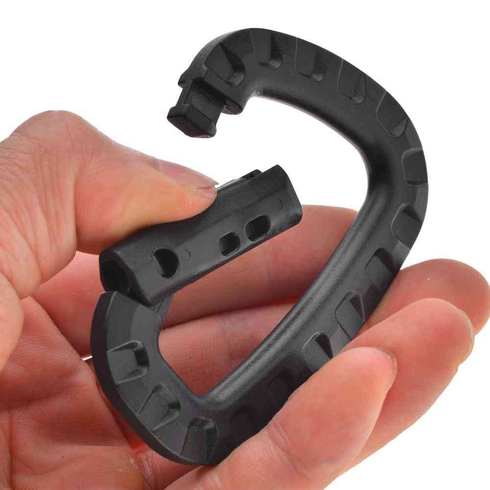 Carabiner-molle System D Buckle Clasp