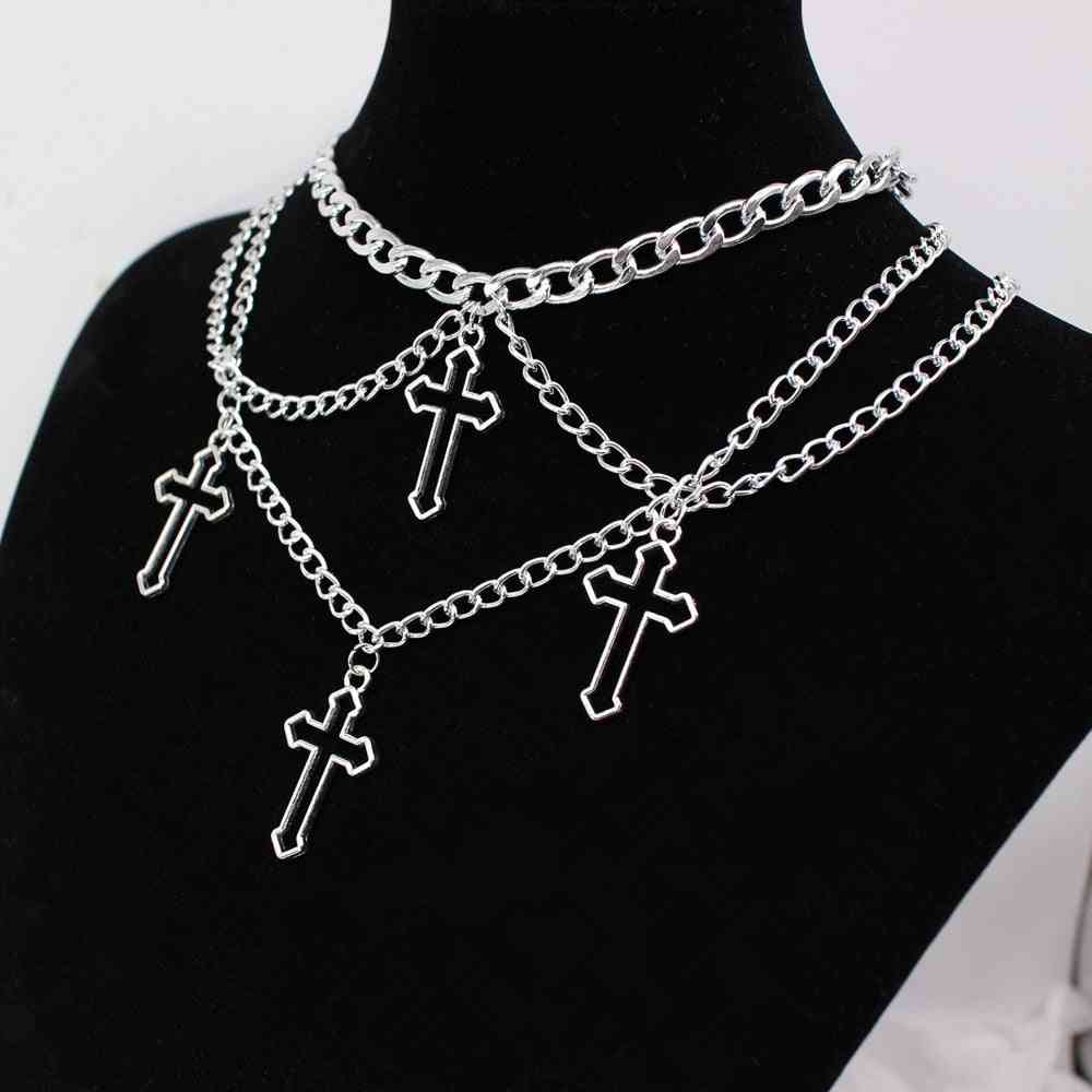 Goth Streetwear- Necklaces Grunge Cross Pendants