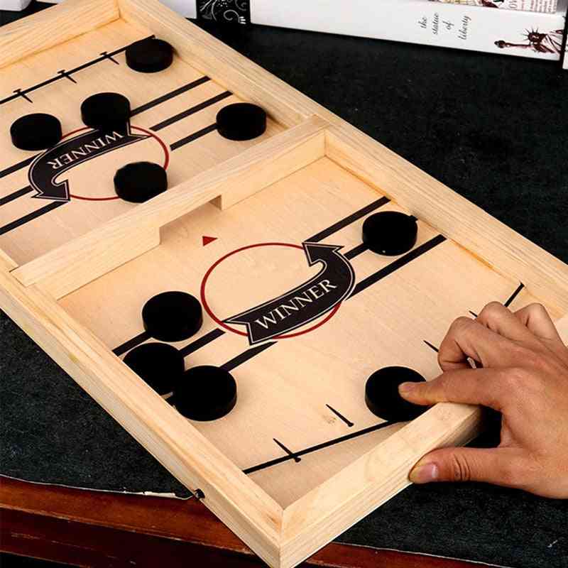 Foosball Winner Table Hockey Game Catapult & Fast Sling Puck Board