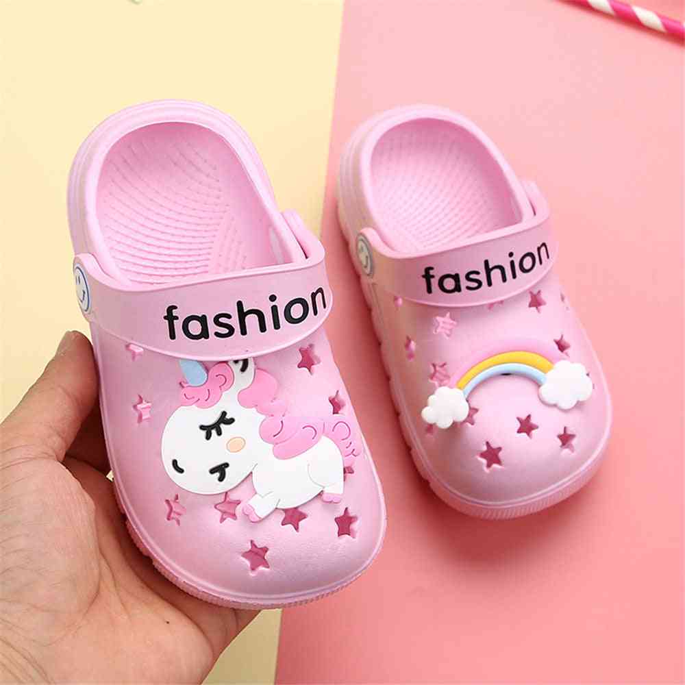 Boy Girl Rainbow Shoes, Summer Toddler Animal Slippers