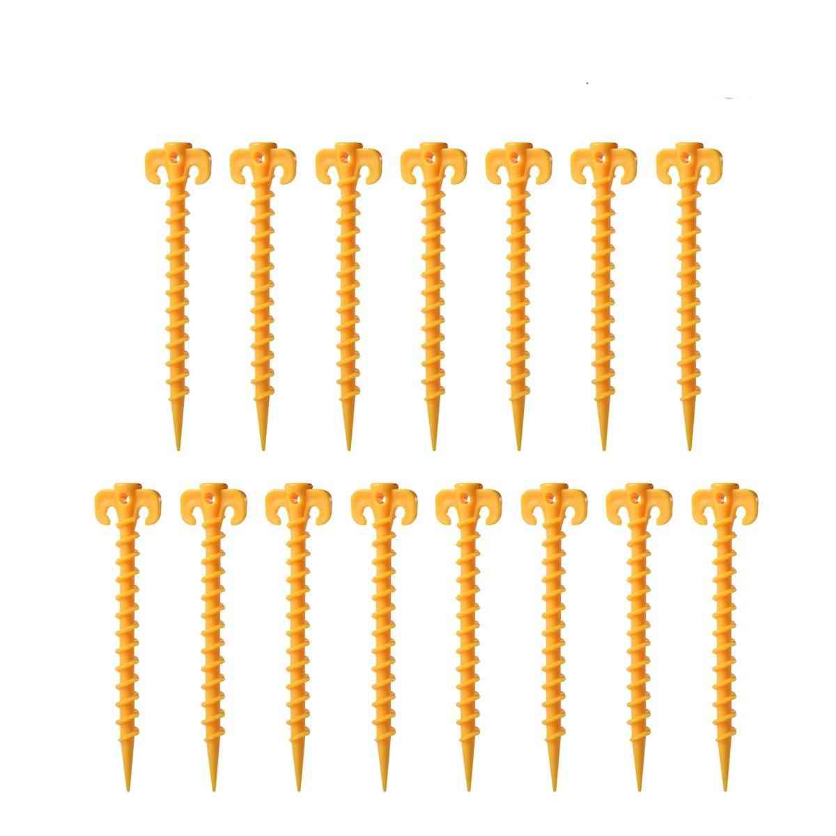 Peg Pins Tent Nails Screw Shaped Stakes For Camping