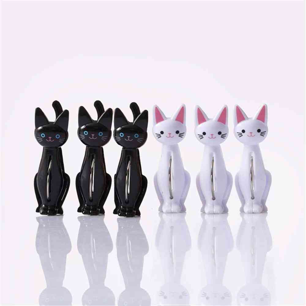 Cute Cat Plastic Clips, Laundry Hanging Clothes Pins