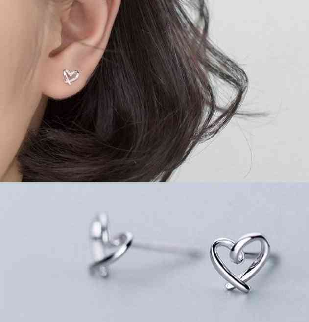 Sterling Stud Earrings Piercing Ear Women Silver Earring
