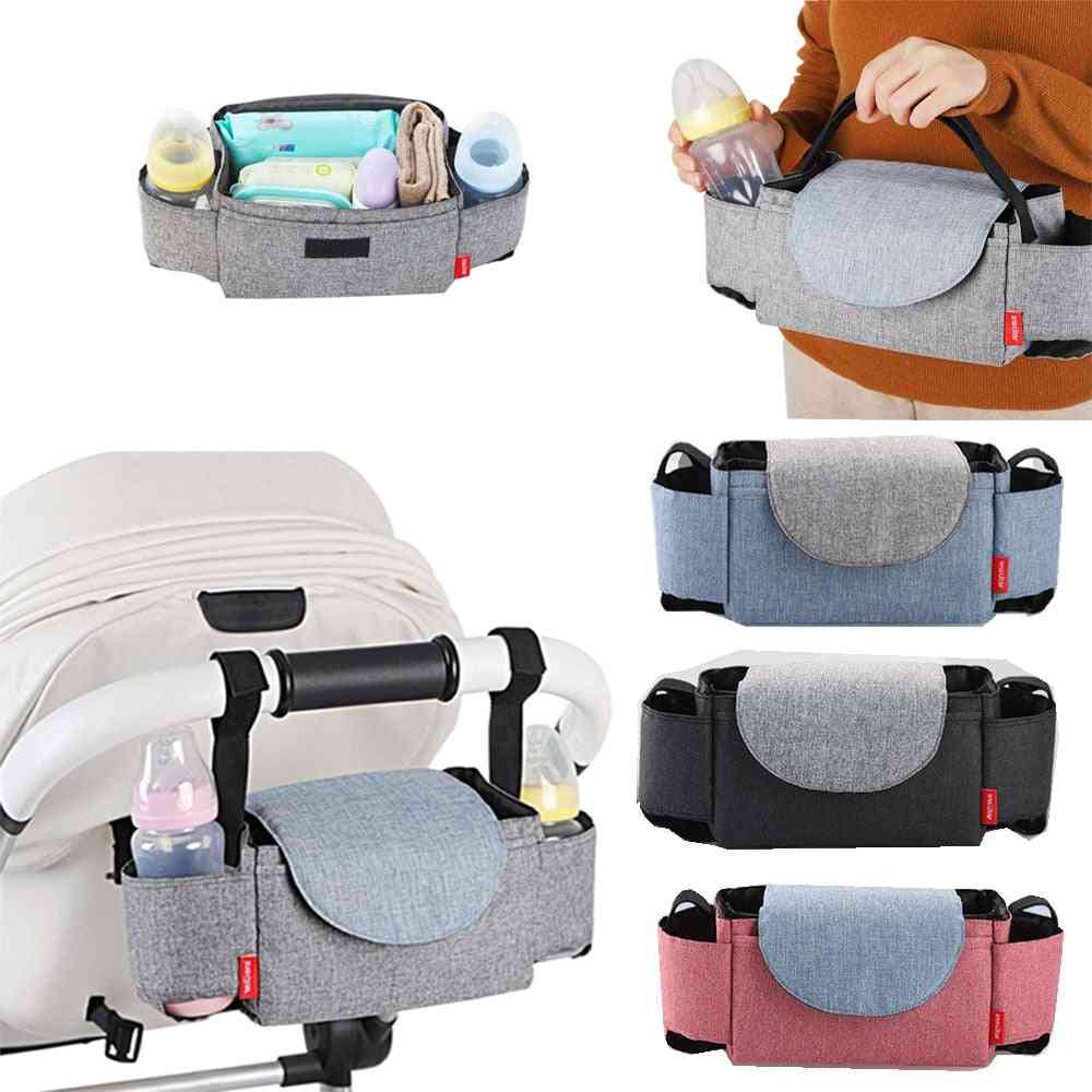 Baby Stroller Bag, Diaper Carriage Cart Basket Hook Shoulder Bags