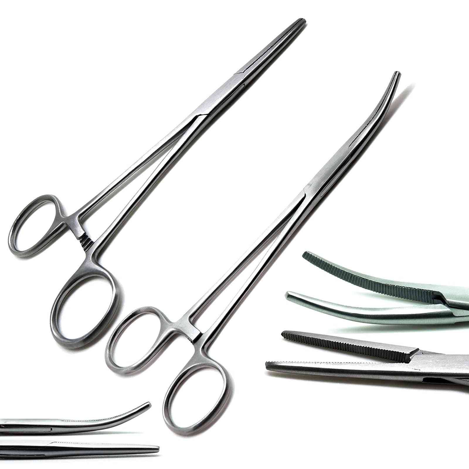 Stainless Steel Curved And Straight Tip Forceps Locking Clamps