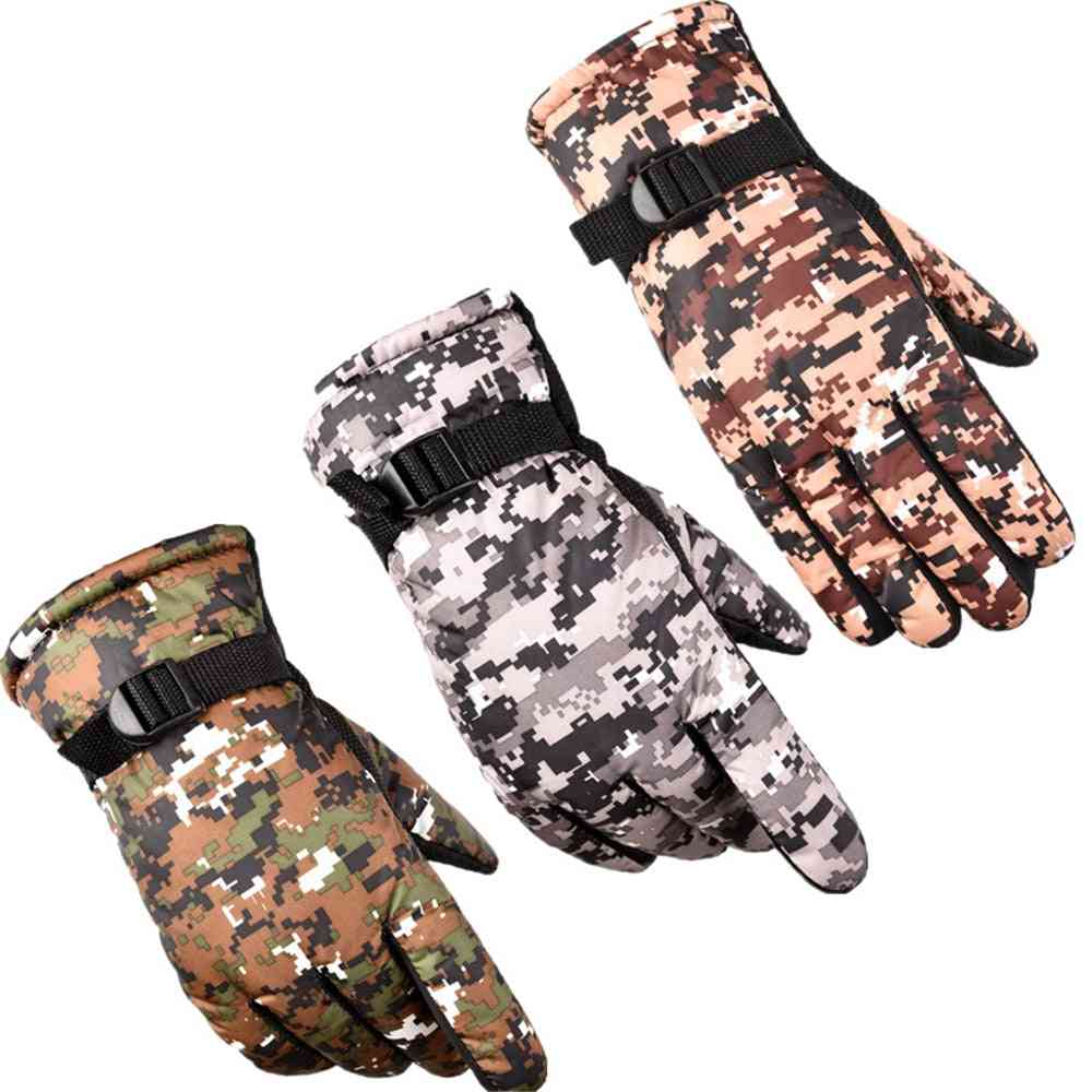Taktiske militære mænd anti-slip vandtætte termiske opvarmede handsker