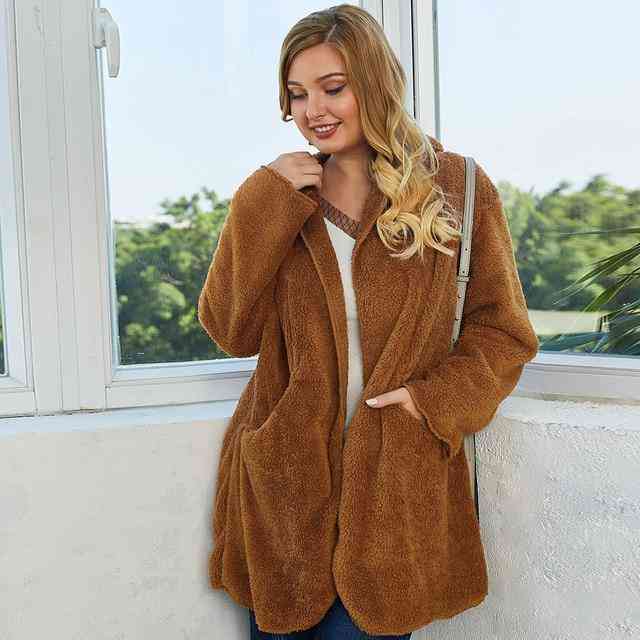 Outerwear Hooded Cardigan Loose Coat