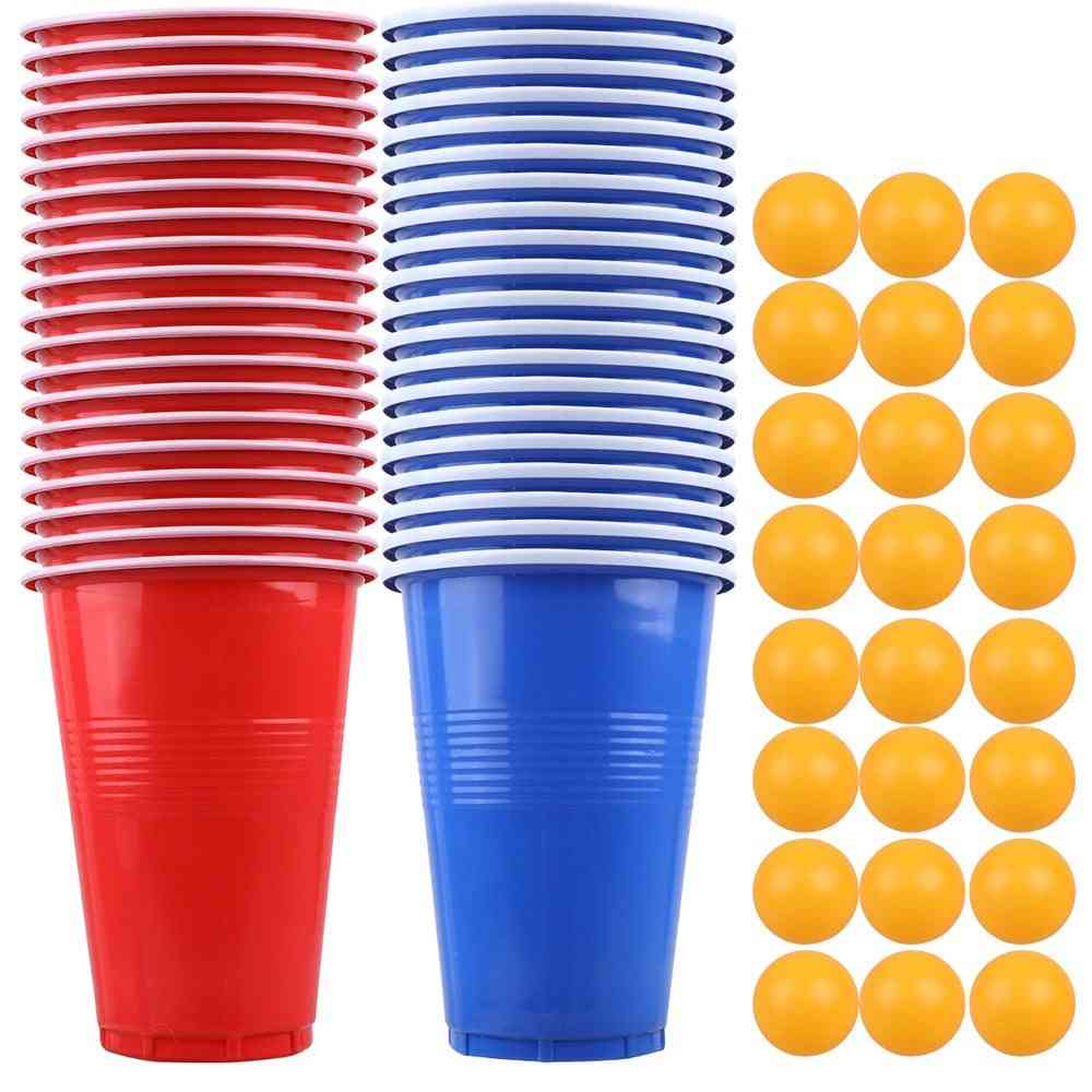 Beer Pong Game Kit Tennis Balls & Cups Set