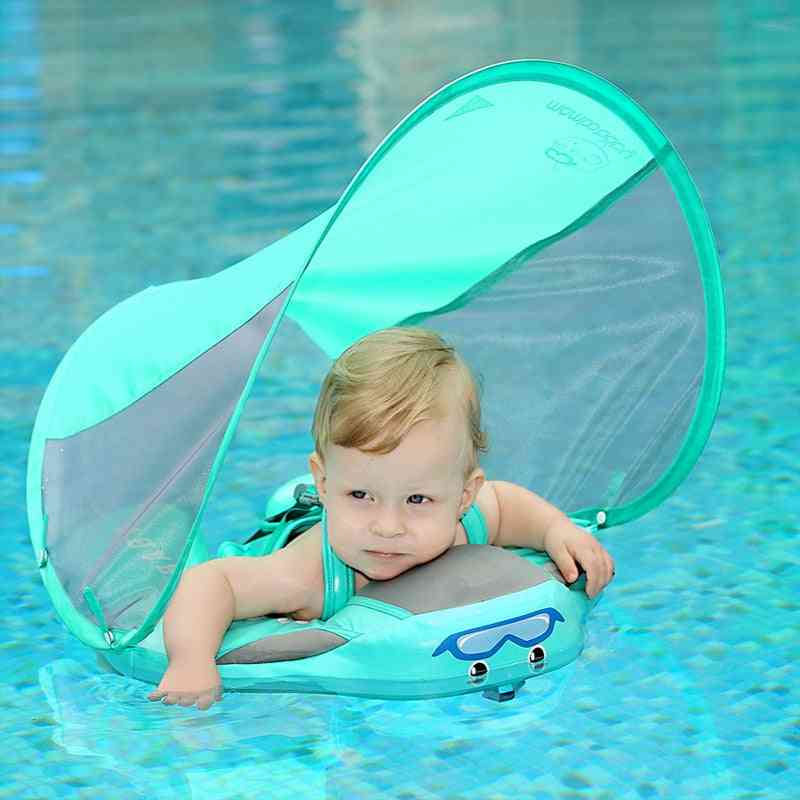 Nyfødt baby talje flyder liggende swimming ring pool