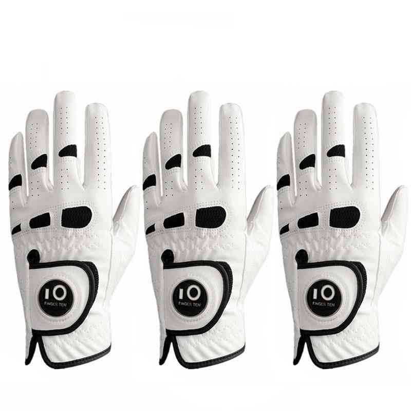Leather Weather Grip Golf Gloves For Adults - Men
