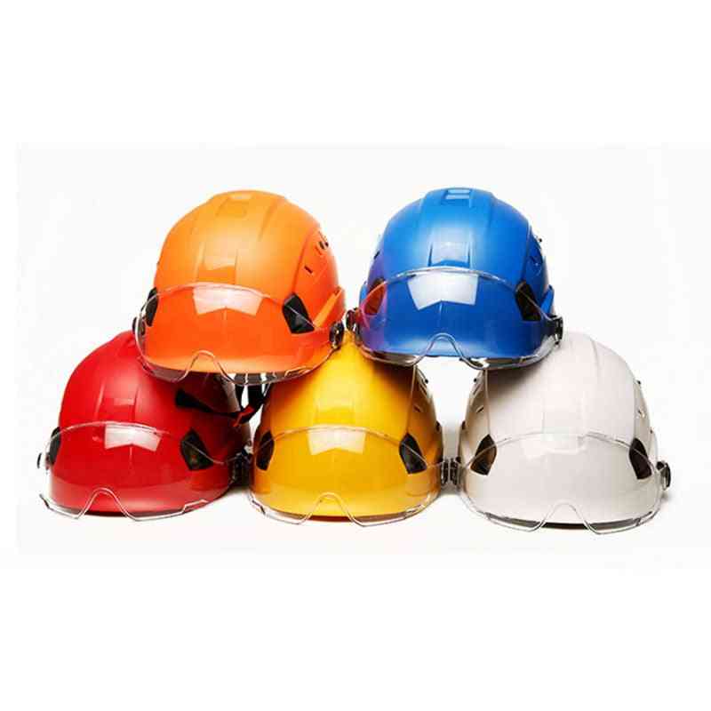 Safety Hard Hat- Clear Visor Protective, Helmet With Goggles