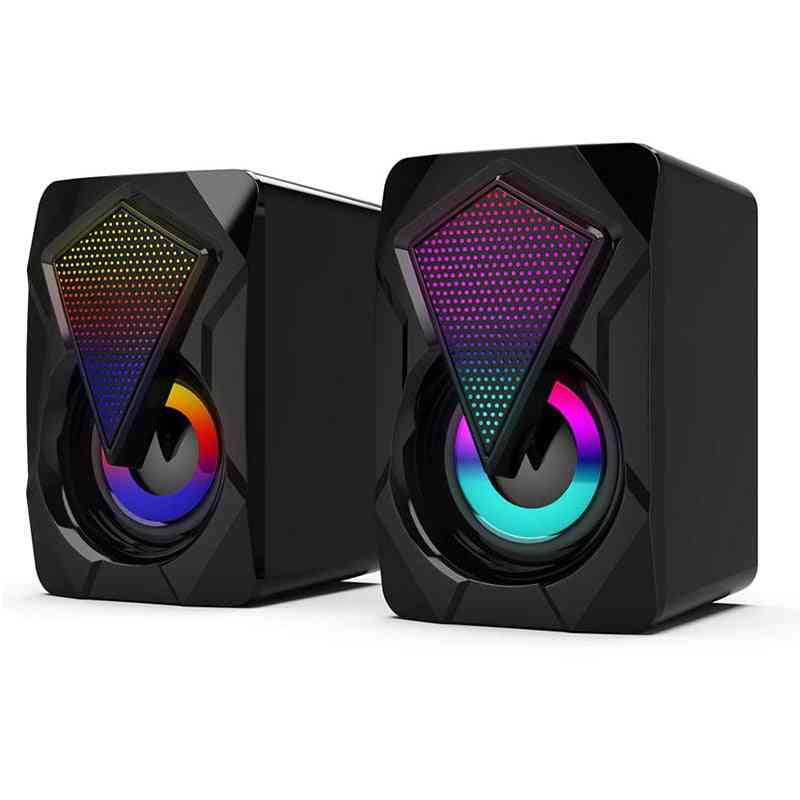 Computer Usb Wired Colorful Lighting Effect Speaker