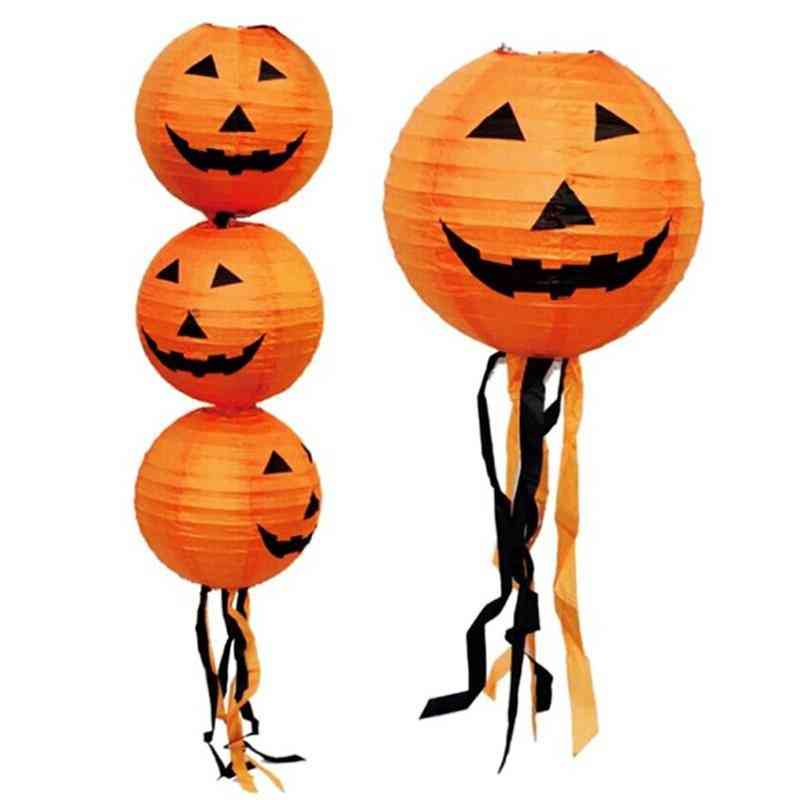 20cm Halloween Paper Pumpkin Hanging Lantern