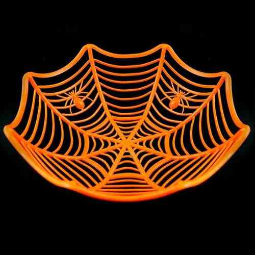 Halloween Fruit Bowl Spider Web-candy Basket