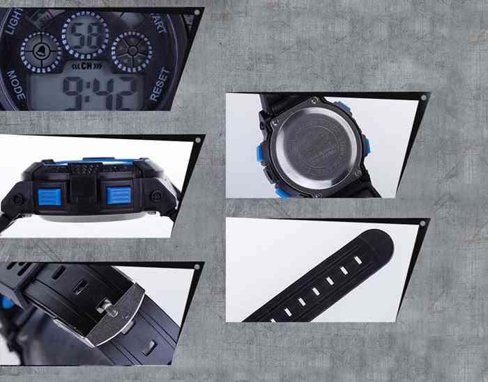 Waterproof- Silicone Rubber, Led Digital Sports Watches For,