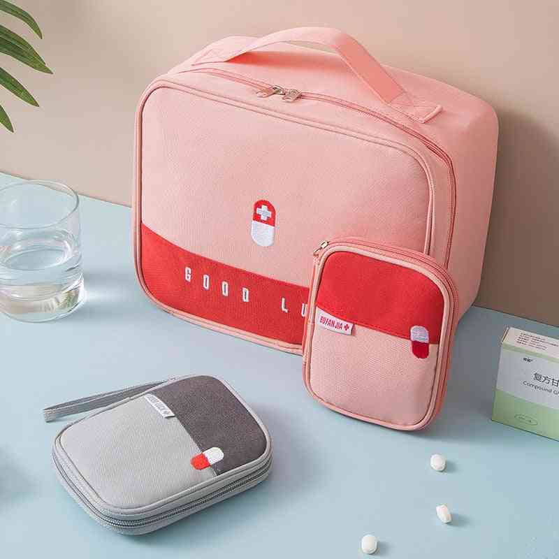 Portable First Aid Kit Travel Medicine Storage Bag Drug Sorting Sundries