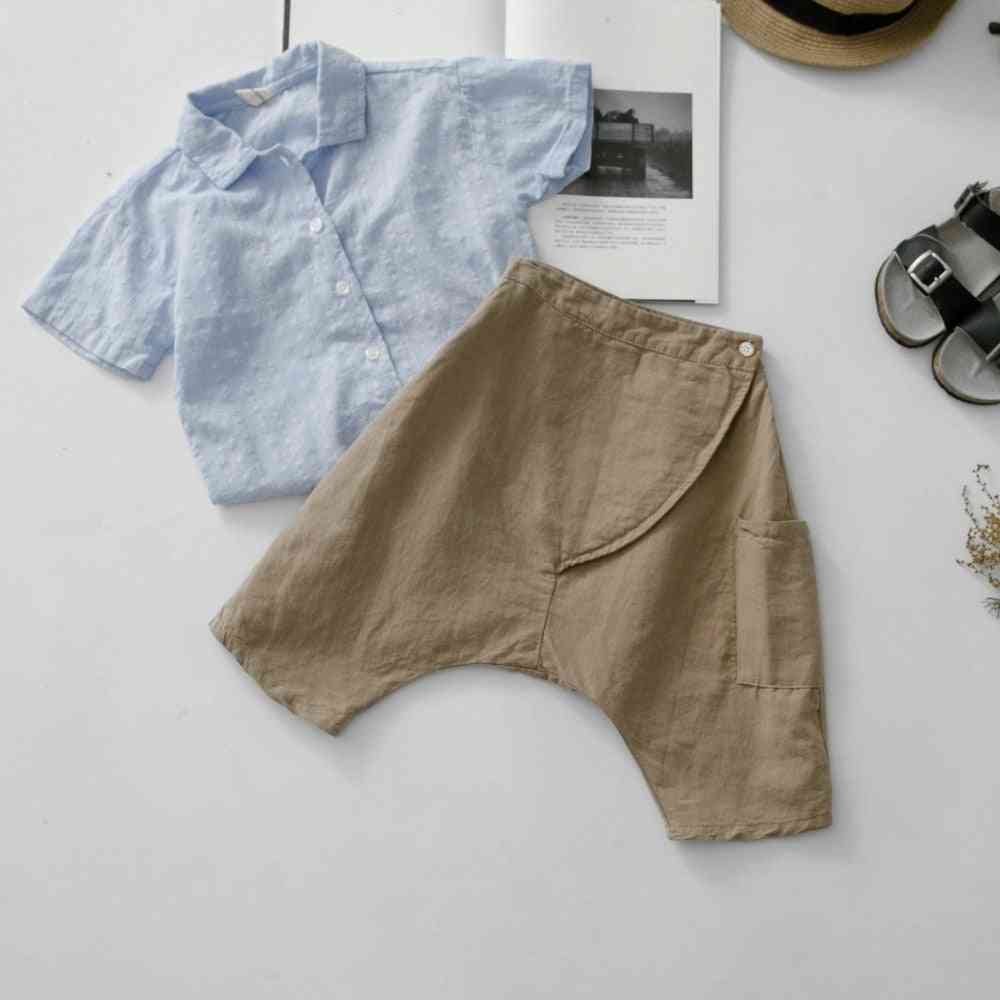 New Summer Cotton Linen Pants Style Baby Clothing