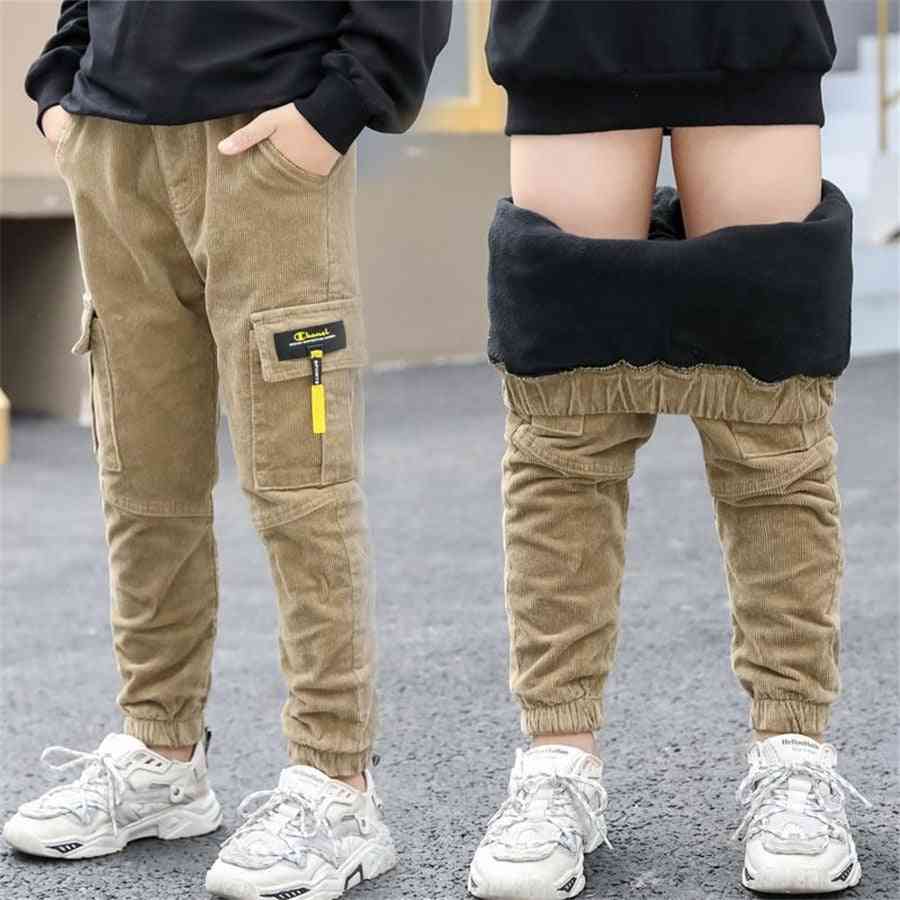 Boys High-quality Warm Velvet Winter Leggings Pants
