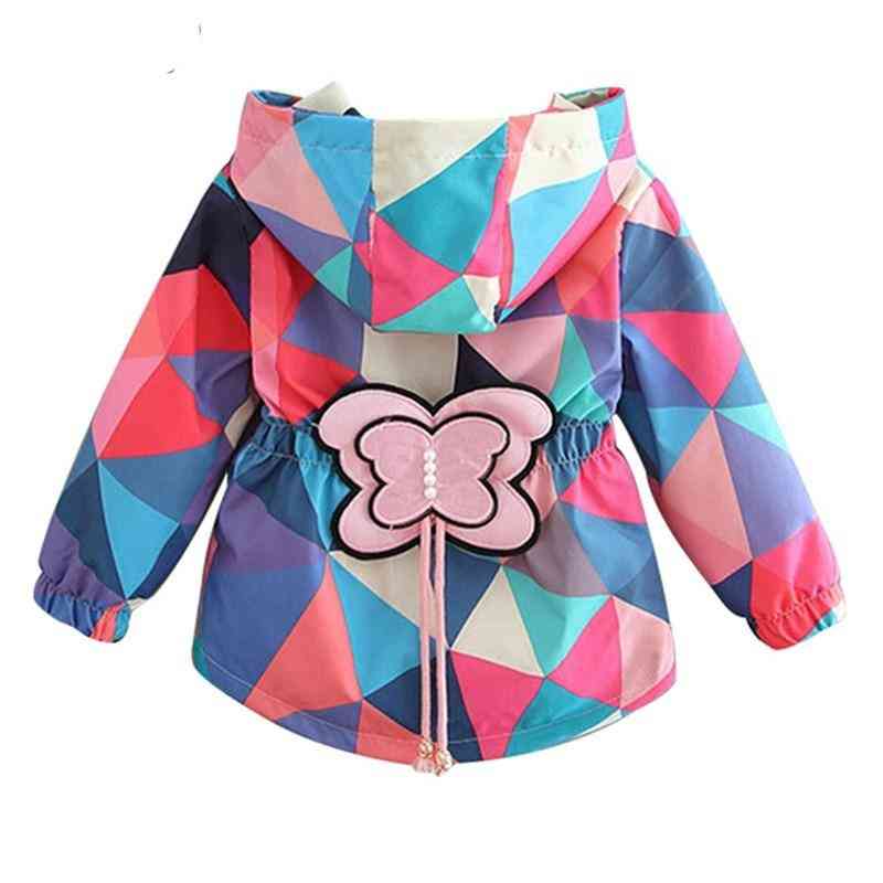 Autumn- Cartoon Butterfly, Long-sleeve Outerwear, Hooded Jacket For