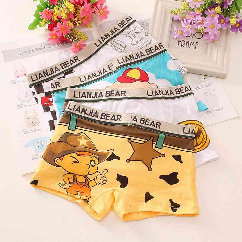 Baby's Cute Cartoon Pure Cotton Soft Boxers Underpants