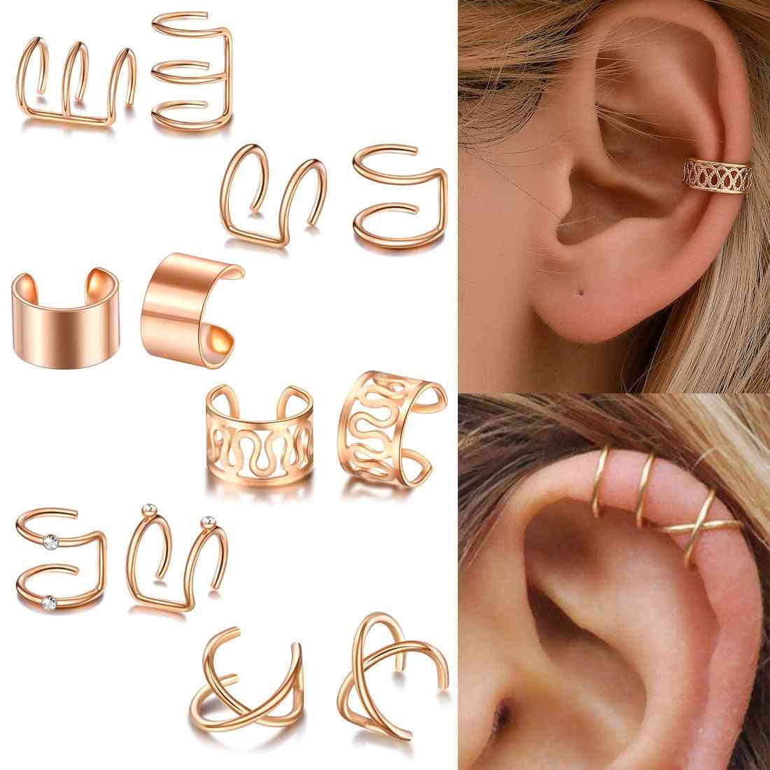 Climbers No Piercing Fake Cartilage Stud Earring For Adults - Women