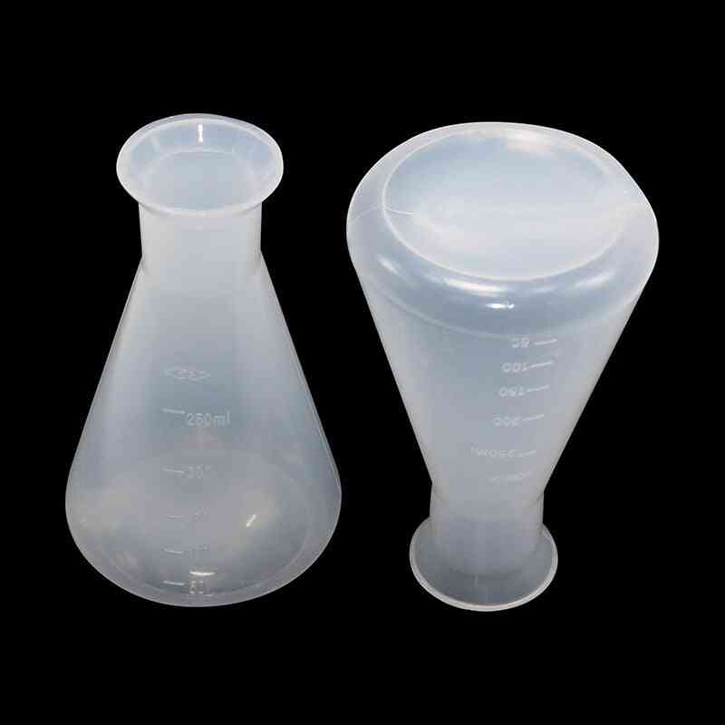 Plastic Transparent Laboratory Conical Flask