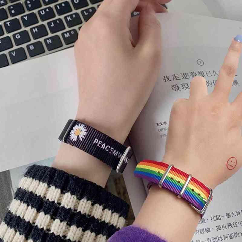 Daisy Strap Bracelets For Rainbow Wristband Women's Bracelet Jewelry