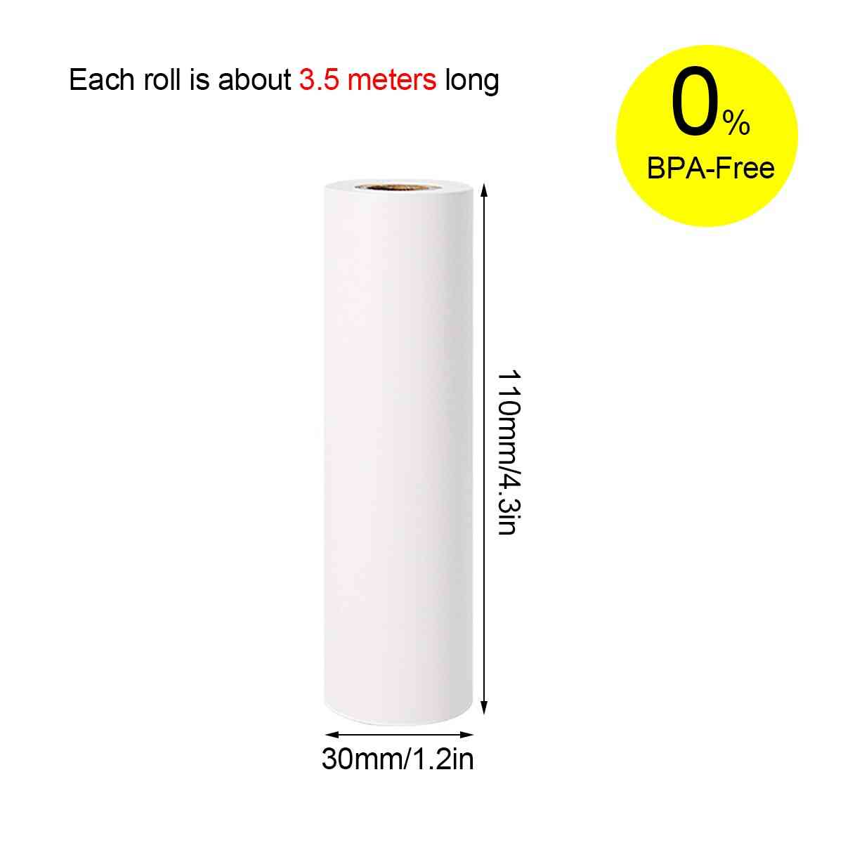 White Self-adhesive Thermal Paper Roll Printable Sticker