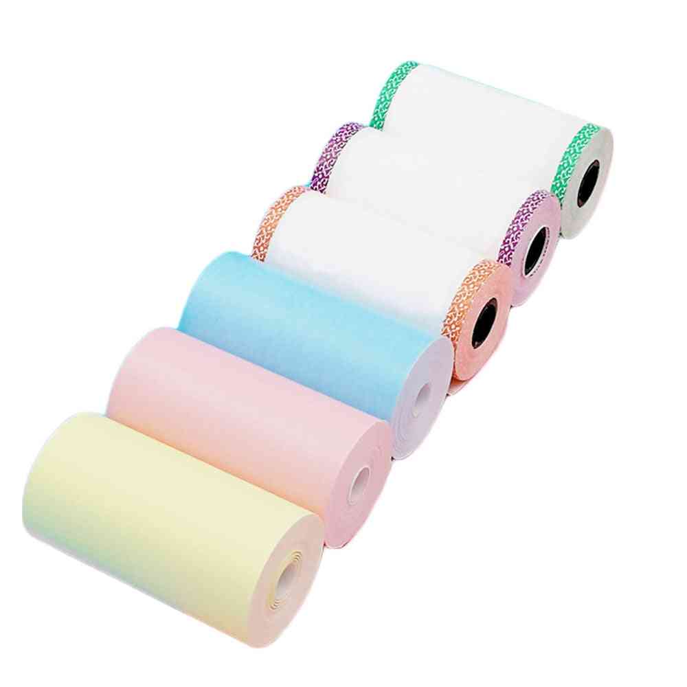 6-roll Printable, Sticker Paper Roll, Direct Self-adhesive, Thermal Paper