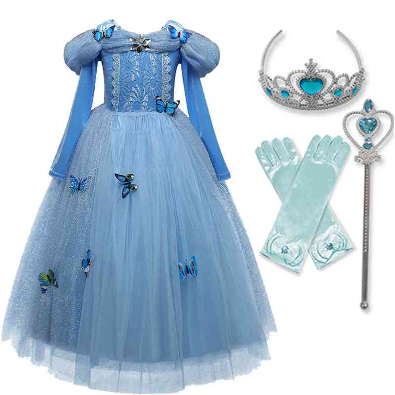 Flickor prinsessa barn halloween fest cosplay klänning