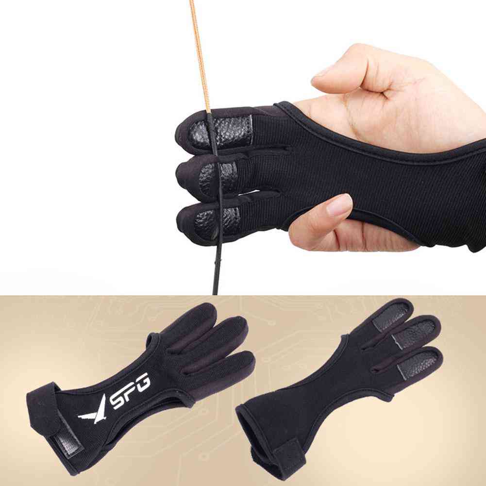 Leather Guard Safety 3 Finger Gloves For Adults - Men