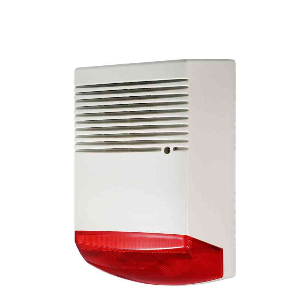 Wired Strobe Siren Sound Light Alarm Red Flashlight