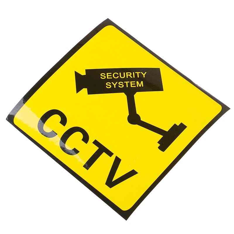 Monitoring Warning Sign Security Sticker