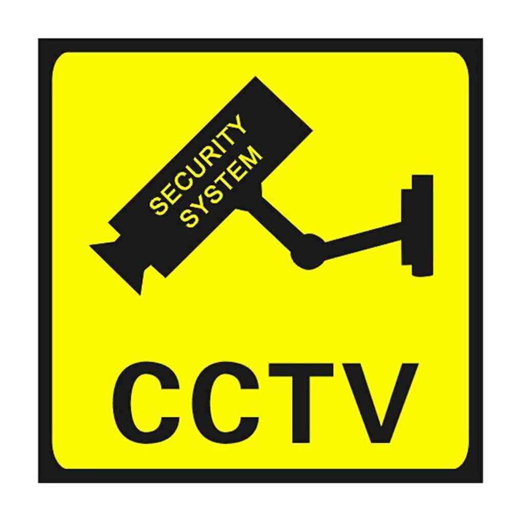 Neliö cctv valvonta turvallisuus 24 tunnin näyttökameran varoitus tarrat
