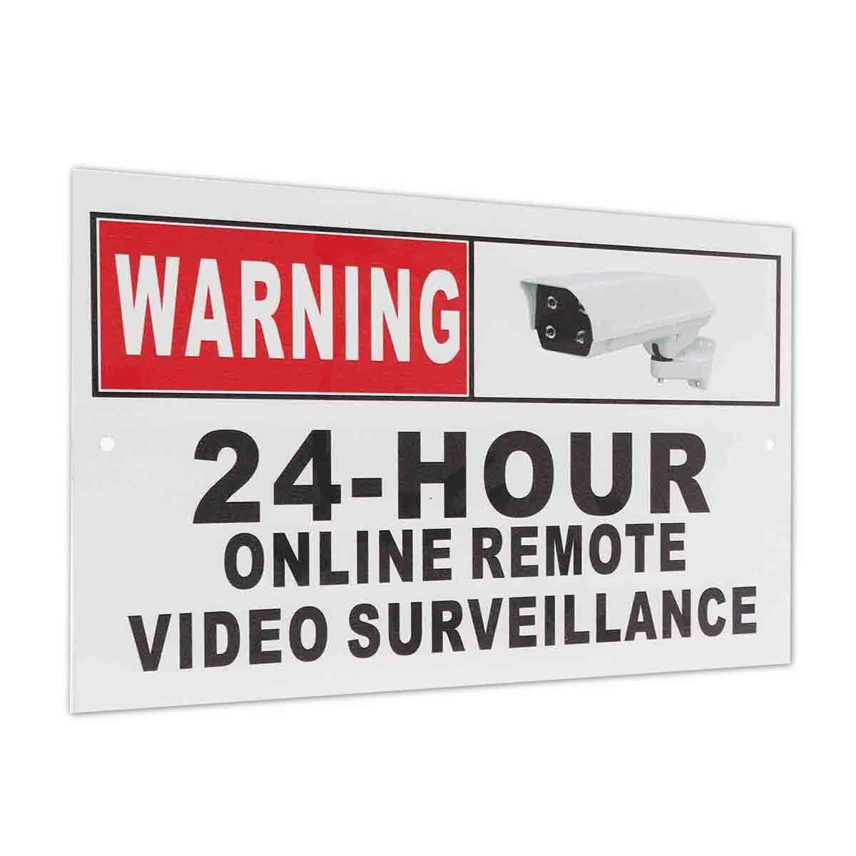 24 tunnin online -etävideovalvontaturva cctv -kameran metallikyltti
