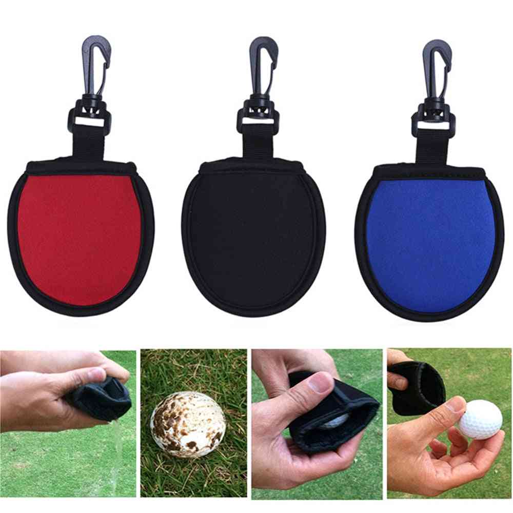 Dirt Wiping- Pocket Cleaner Pouch Clip For Golf Balls