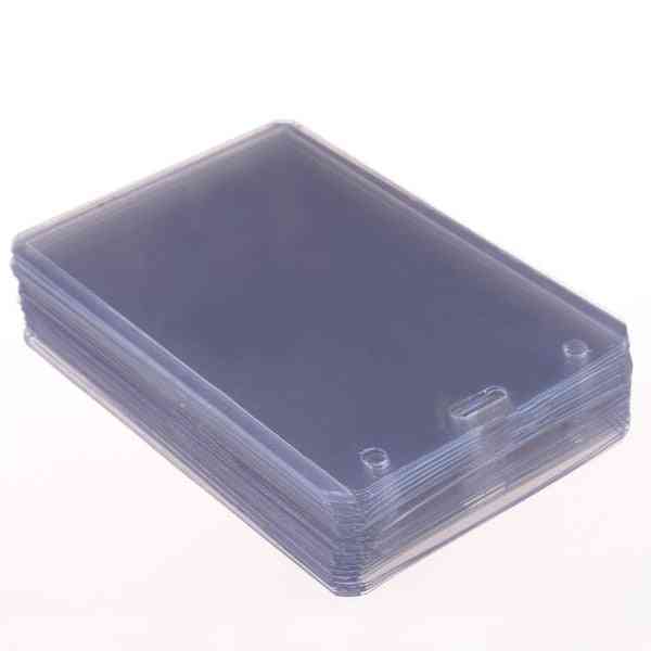 Hard Plastic Badge - Card Case Holder With Slot & Chain Holes