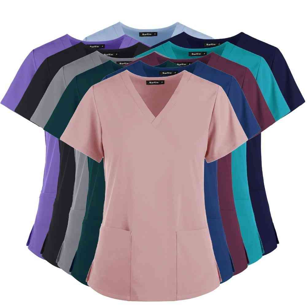Medical Coats Nursing Scrubs Women T Shirt For Doctor Working Clothes Tops