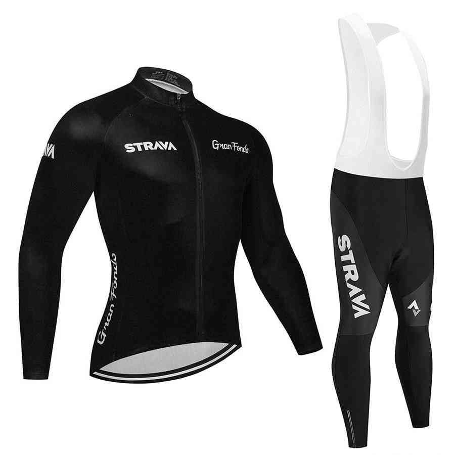 Long Sleeve Cycling Jersey Set For Adults - Men, Set-2