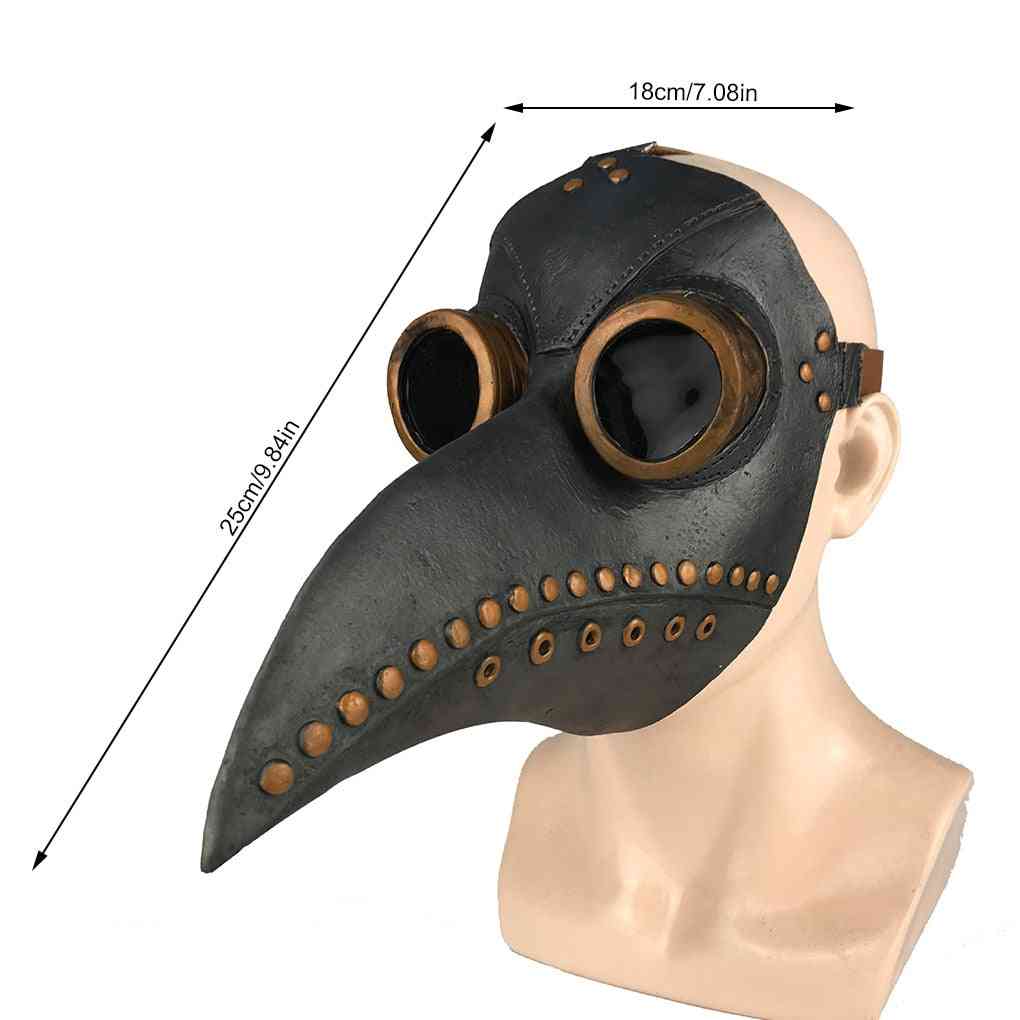 Rolig medeltida steampunk pest läkare fågel mask