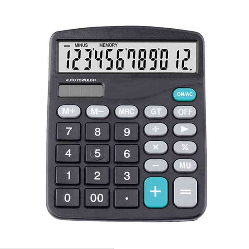 Black 12 Digit Large Screen Calculator
