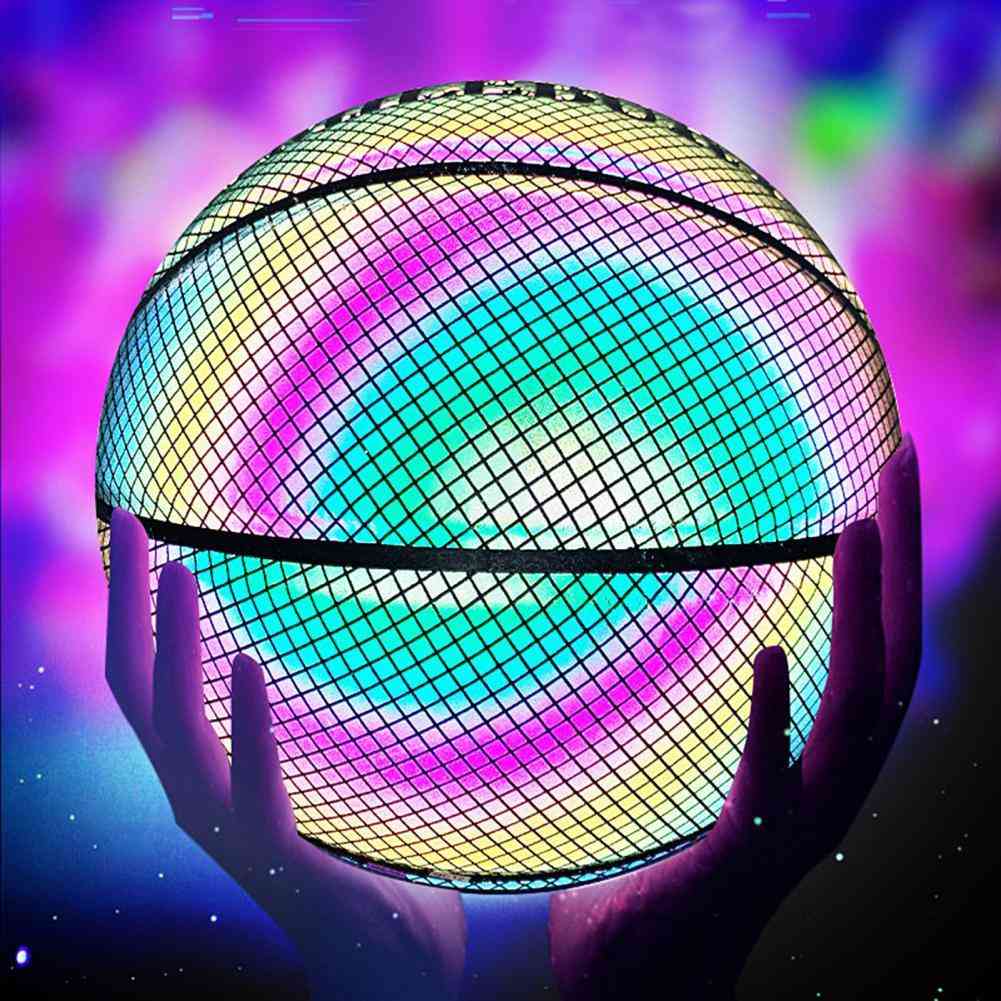 Glowing Reflective Basketball, Holographic Luminous Sports Accessories