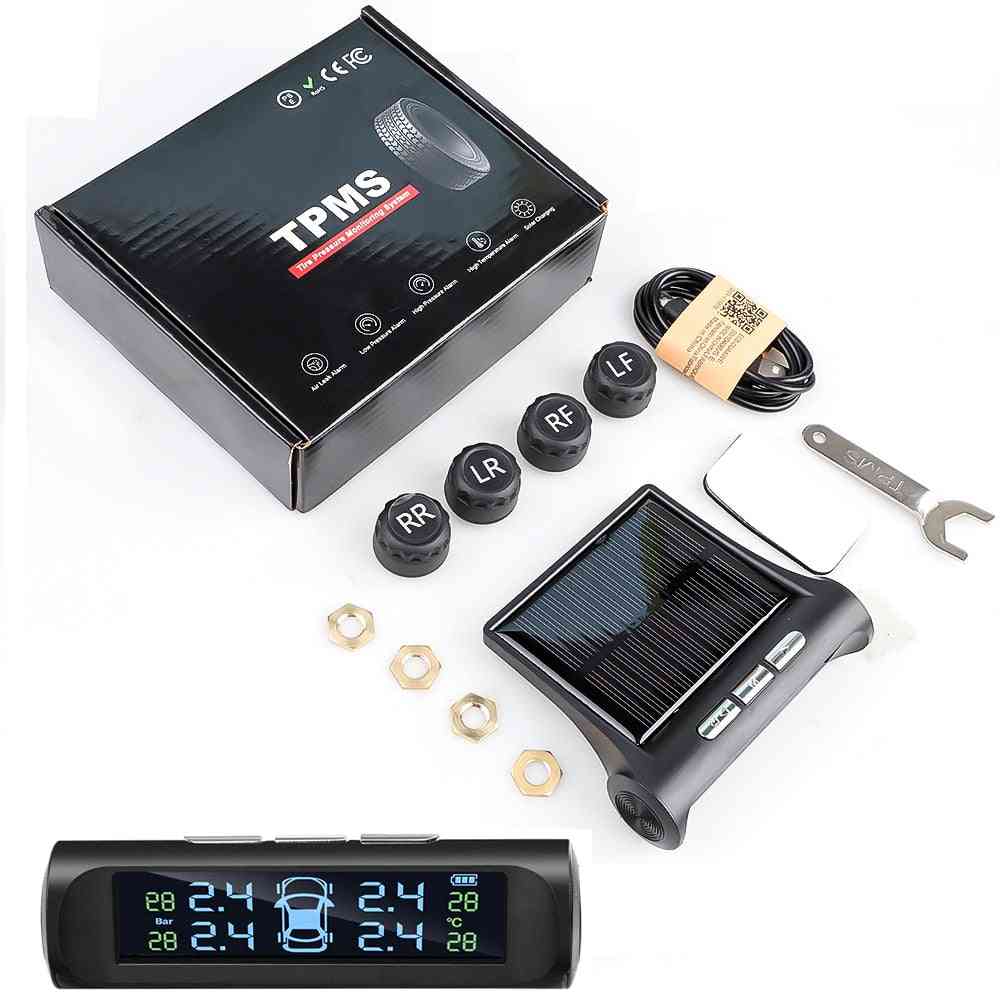 Solar Tpms- Tire Pressure Monitoring, Security Alarm System