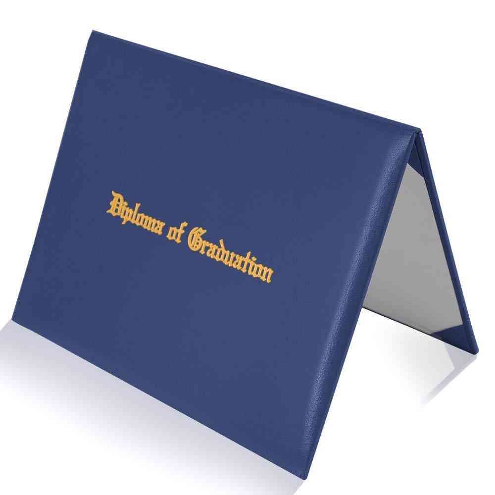 Royal Blue Imprinted Diploma Cover