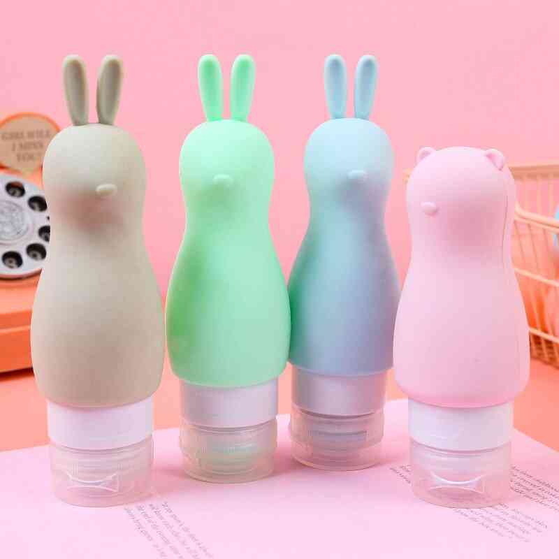 Cute Animal Silicone Travel Bottles, Cosmetic Shampoo Lotion Container