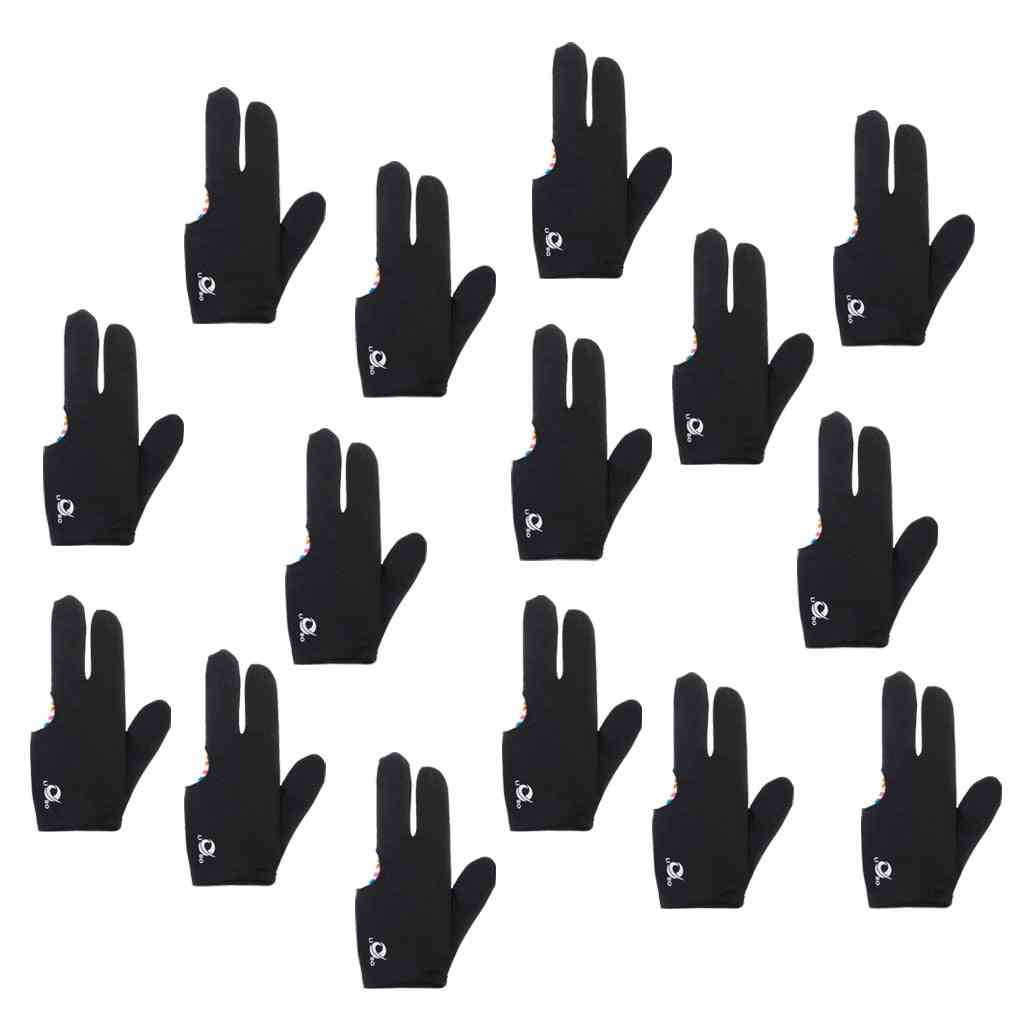 Profesjonell svart snooker-hanske med tre fingre